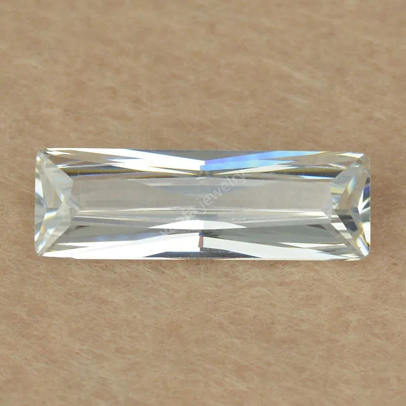 5A Rectangle Shape CZ Stone Pink Violet Champagne Orange Synthetic CZ Gems