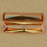 5A Rectangle Shape CZ Stone Pink Violet Champagne Orange Synthetic CZ Gems
