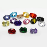 AAAAA Oval CZ Stone 11 Colors 2x3~13x18mm Golden Yellow ,Olive , Garnet, Pink
