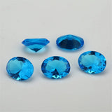 Synthetic Oval Glass Stone 2x3-13x18mm Rose Red & Sea Green Garnet