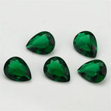 2x3~13x18mm Pear Shape Green Red Glass Beads Synthetic Stones