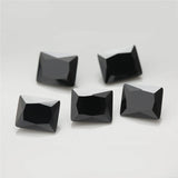 Rectangle Glass Stone Synthetic Gems in Rose Red Sea Green Garnet
