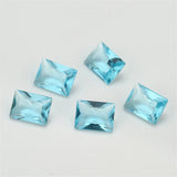 Rectangle Glass Stone Synthetic Gems in Rose Red Sea Green Garnet