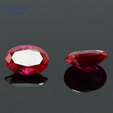 5# Red Ruby Synthetic Corundum Oval Cut Gems 2x3~18x25mm for Jewelry