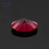5# Red Ruby Synthetic Corundum Oval Cut Gems 2x3~18x25mm for Jewelry