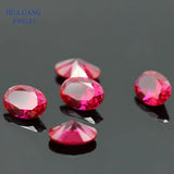 5# Red Ruby Synthetic Corundum Oval Cut Gems 2x3~18x25mm for Jewelry