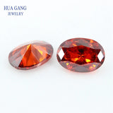 2x3~18x25mm Oval Garnet CZ Stone Synthetic Gems for Jewelry