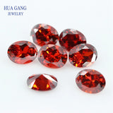 2x3~18x25mm Oval Garnet CZ Stone Synthetic Gems for Jewelry