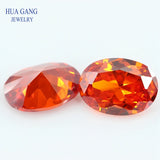 Orange CZ Oval Cut Gems 2x3~18x25mm Synthetic Cubic Zirconia for Jewelry