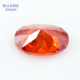 Orange CZ Oval Cut Gems 2x3~18x25mm Synthetic Cubic Zirconia for Jewelry