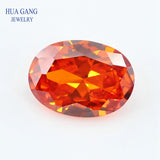 Orange CZ Oval Cut Gems 2x3~18x25mm Synthetic Cubic Zirconia for Jewelry