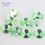 Light Green Synthetic Corundum Oval Cut Gems Stone for Jewelry