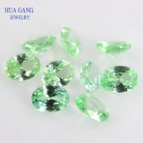 Light Green Synthetic Corundum Oval Cut Gems Stone for Jewelry