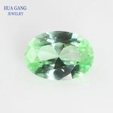 Light Green Synthetic Corundum Oval Cut Gems Stone for Jewelry