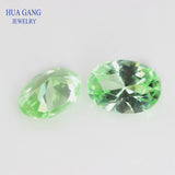 Light Green Synthetic Corundum Oval Cut Gems Stone for Jewelry