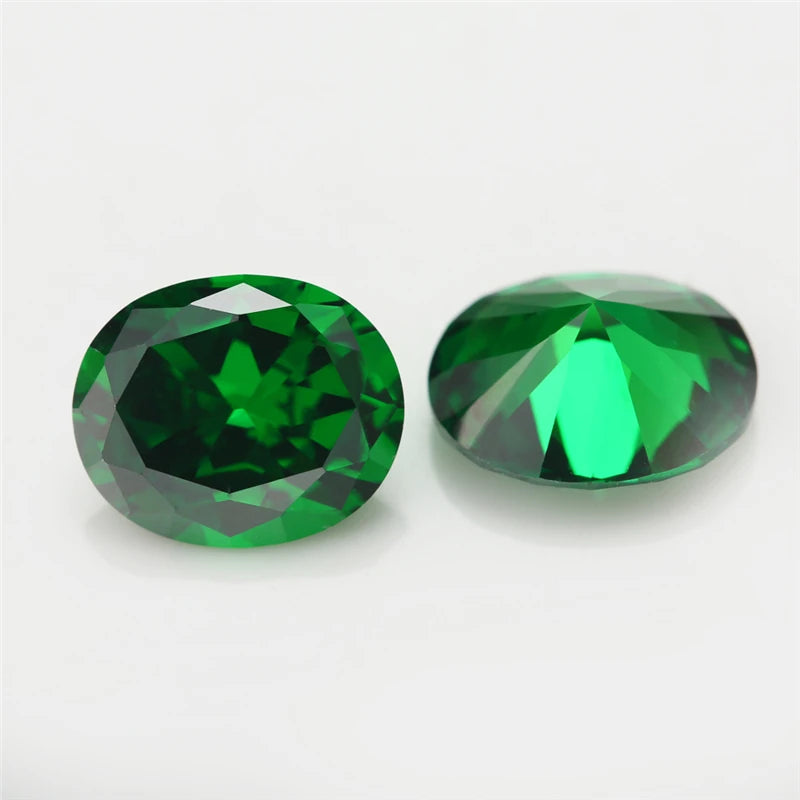 Green Sea Coffee Tanzanite Rhodolite CZ Stones 2x3mm~10x14mm Oval Shape Loose 5A