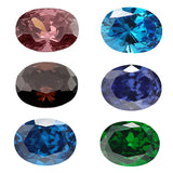 Green Sea Coffee Tanzanite Rhodolite CZ Stones 2x3mm~10x14mm Oval Shape Loose 5A