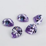 2x3mm~13x18mm Pear CZ Stones Pink Golden Yellow Violet Amethyst Garnet Red