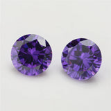 3.0~16.0mm Voilet AAAAA Round CZ Stone Cubic Zirconia Gems