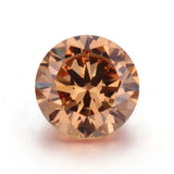 3.25-12mm Round 5A+ Champagne CZ Stone Synthetic Gems Cubic Zirconia