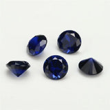 3-10mm Synthetic Sapphire Round Cut Gems Corundum Stone for Jewelry
