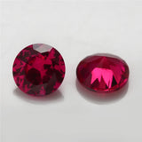 8# 5# Red Round Corundum Stone 3-12mm Brilliant Cut for Jewelry