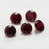 8# 5# Red Round Corundum Stone 3-12mm Brilliant Cut for Jewelry