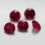 8# 5# Red Round Corundum Stone 3-12mm Brilliant Cut for Jewelry