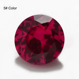 8# 5# Red Round Corundum Stone 3-12mm Brilliant Cut for Jewelry