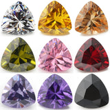 Trillion Cut 5A Garnet Violet Olive CZ Stone Synthetic Gems