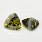 Trillion Cut 5A Garnet Violet Olive CZ Stone Synthetic Gems