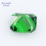 5A CZ Green Square Octangle Shape Princess Cut Synthetic Gems