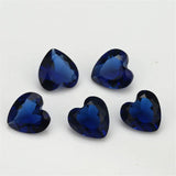 Heart Shape Glass Stone Synthetic Gems Red Green Garnet