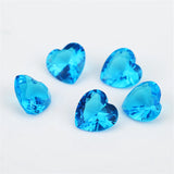 Heart Shape Glass Stone Synthetic Gems Red Green Garnet