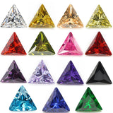 Triangle Cut 5A CZ Stone Synthetic Gems 3x3mm~10x10mm For Jewelry