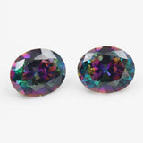 Multicolor Oval Cut Plating CZ Stone Loose Synthetic Gems
