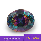 Multicolor Oval Cut Plating CZ Stone Loose Synthetic Gems
