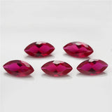 3x6mm~8x16mm Marquise Cut 8# 5# Red Stone Synthetic Corundum Gems Stones