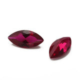 3x6mm~8x16mm Marquise Cut 8# 5# Red Stone Synthetic Corundum Gems Stones