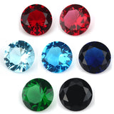 Round Cut Synthetic Gems Rose Red Sea Green Garnet