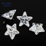 Star Shape 5A CZ Stone Synthetic Gems Cubic Zirconia 4x4~10x10mm