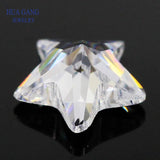 Star Shape 5A CZ Stone Synthetic Gems Cubic Zirconia 4x4~10x10mm