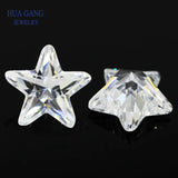 Star Shape 5A CZ Stone Synthetic Gems Cubic Zirconia 4x4~10x10mm