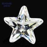 Star Shape 5A CZ Stone Synthetic Gems Cubic Zirconia 4x4~10x10mm