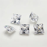 5A Radiant Cut CZ Stone Synthetic Gems Cubic Zirconia 4x4~8x8mm Square Shape