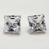 5A Radiant Cut CZ Stone Synthetic Gems Cubic Zirconia 4x4~8x8mm Square Shape