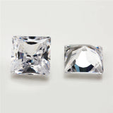 5A Radiant Cut CZ Stone Synthetic Gems Cubic Zirconia 4x4~8x8mm Square Shape