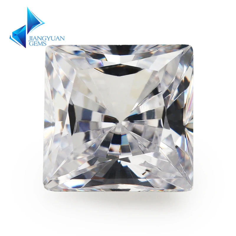 5A Radiant Cut CZ Stone Synthetic Gems Cubic Zirconia 4x4~8x8mm Square Shape
