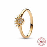 Size 6 Sterling Silver Sparkling Rings Women Stackable Fine Jewelry