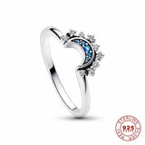 Size 6 Sterling Silver Sparkling Rings Women Stackable Fine Jewelry
